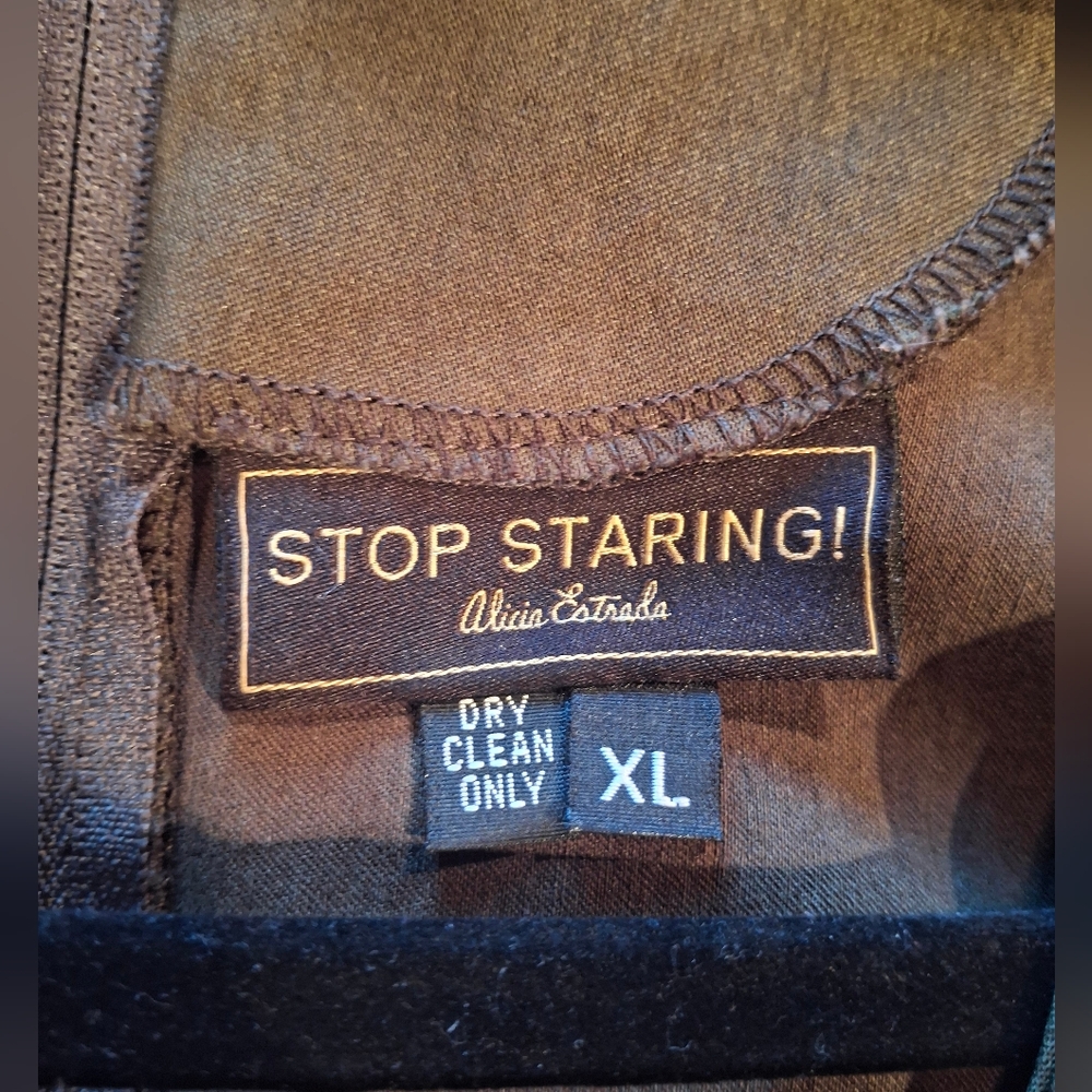 Stop Staring Alicia Estrada Olive Green Cadet Dress XL - Picture 2 of 6